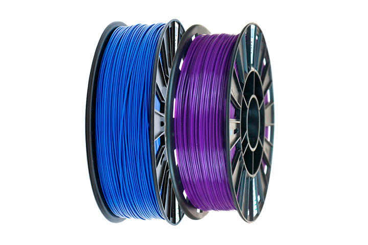 Set of ABS blue, PLA purple