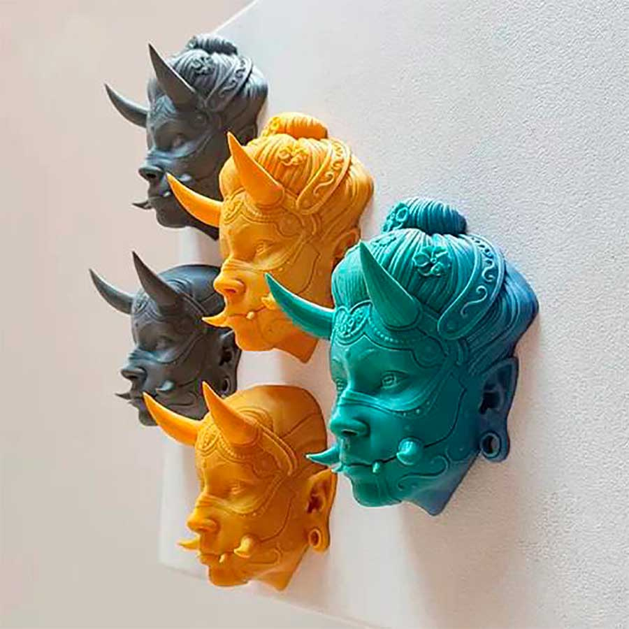 3D model of Hannya Chunari wall mask
