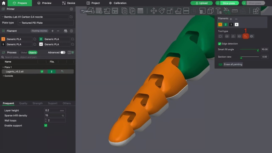 Руководство по подготовке к цветной печати на 3D-принтерах Bambu Lab с AMS