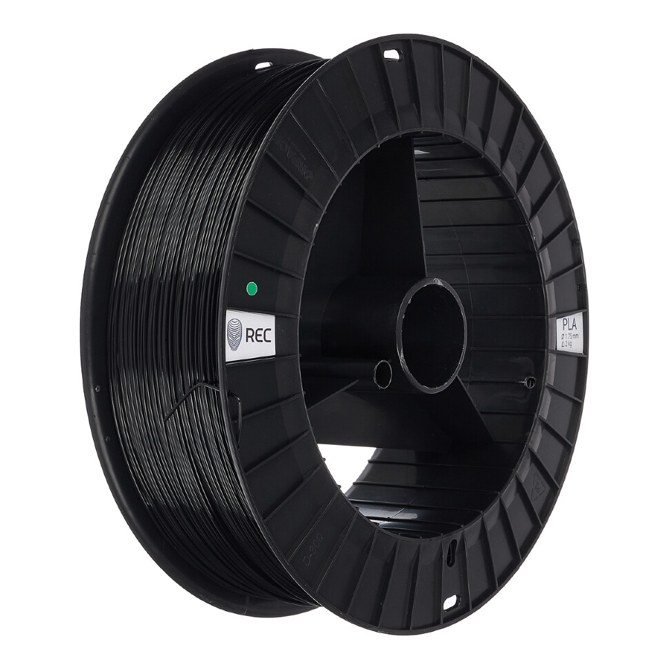 PLA пластик REC 1.75мм чёрный 3кг