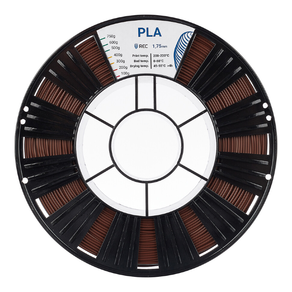 PLA plastic REC 1.75 mm brown