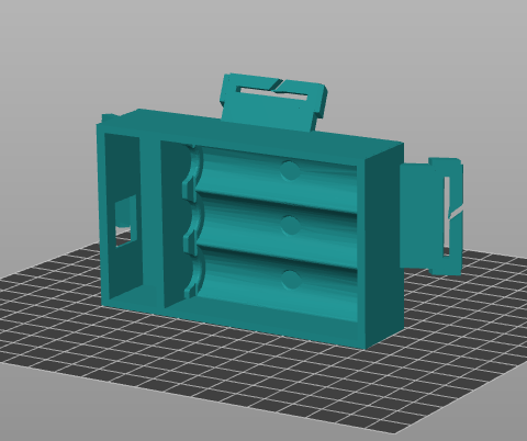 3D model of the flashlight case under 18650