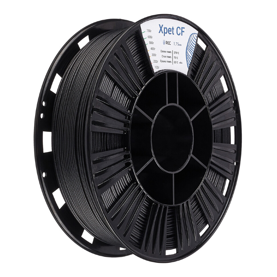 XPet CF пластик REC 1.75мм чёрный