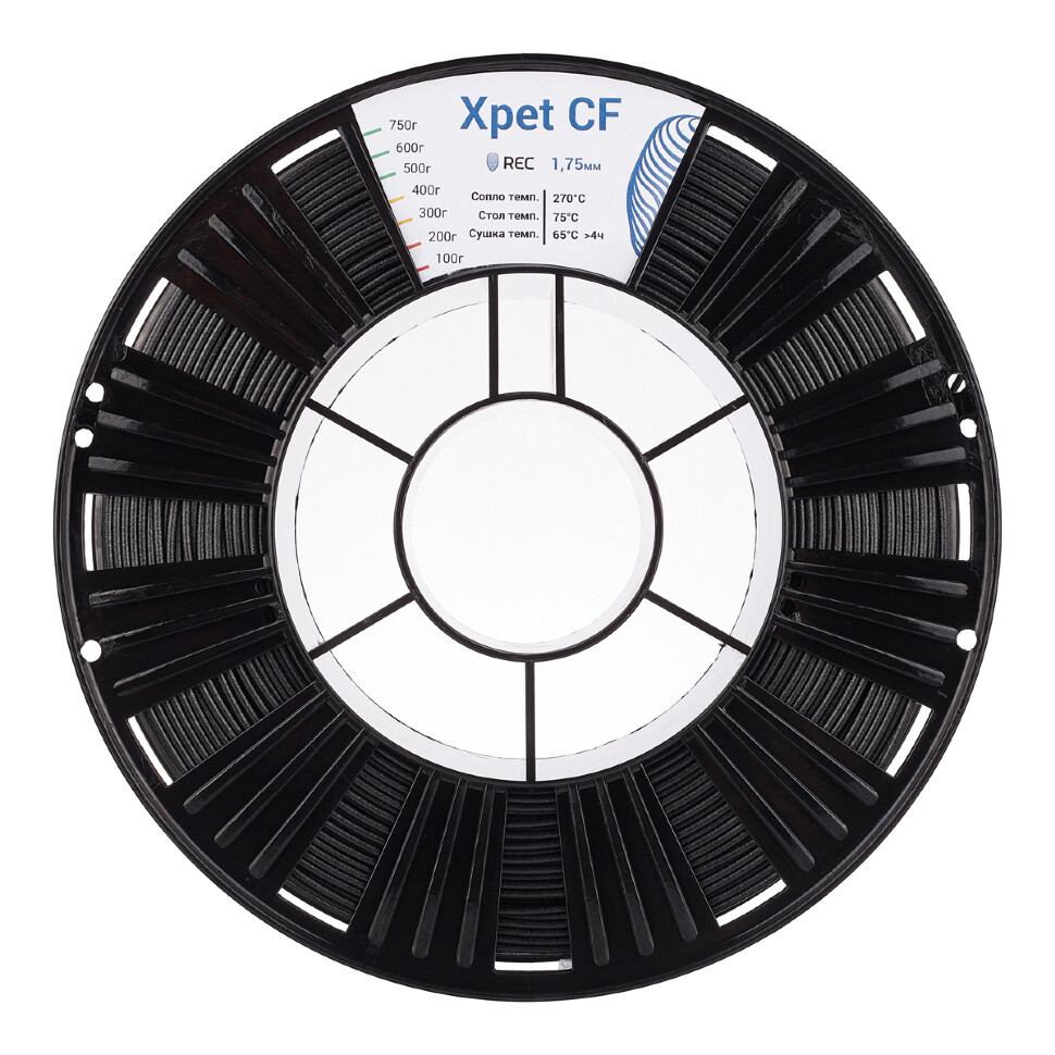 XPet CF пластик REC 1.75мм чёрный