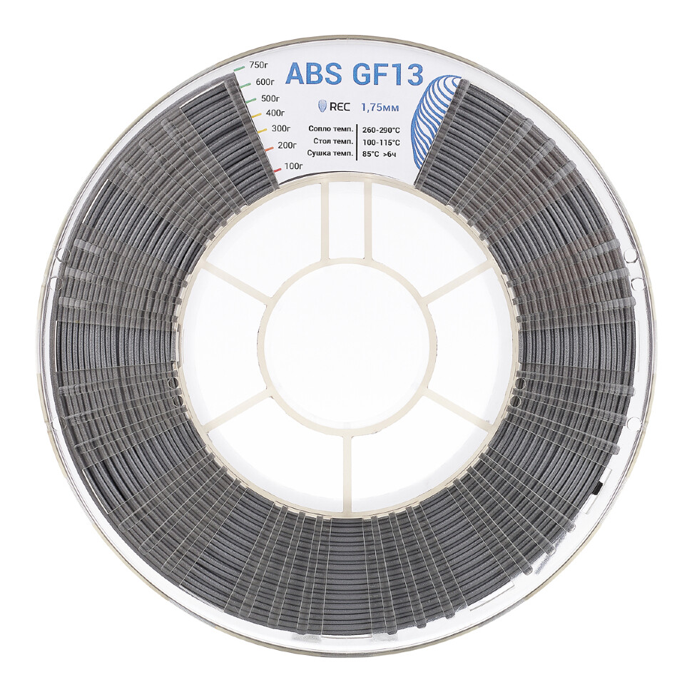 ABS GF13 пластик REC 1.75мм серый