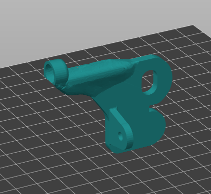 3D model of the Citroen headlight mount