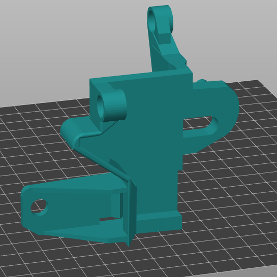 3D model of the Citroen headlight mount