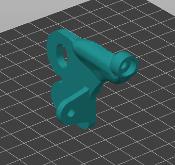 3D model of the Citroen headlight mount