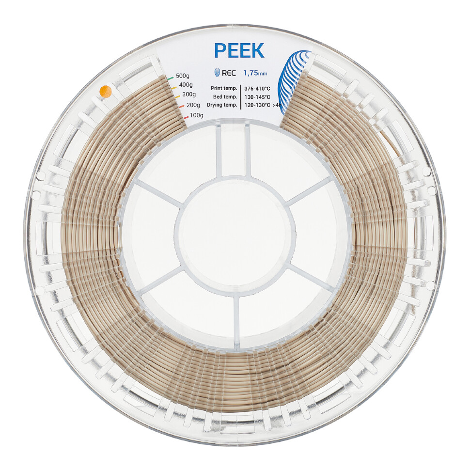 PEEK пластик REC 1.75мм натуральный 500г 