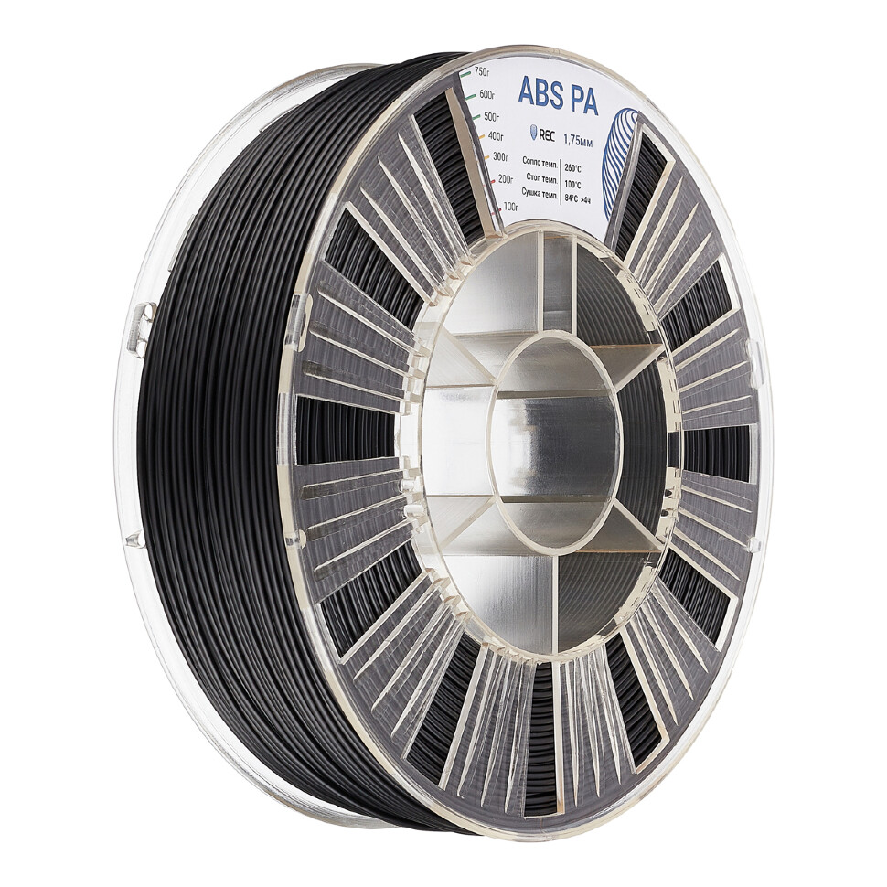 ABS PA пластик REC 1.75мм чёрный