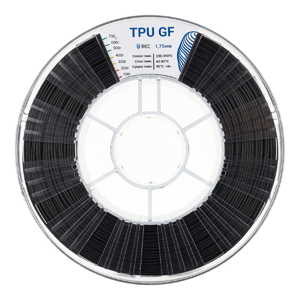 TPU GF пластик REC 1.75мм черный