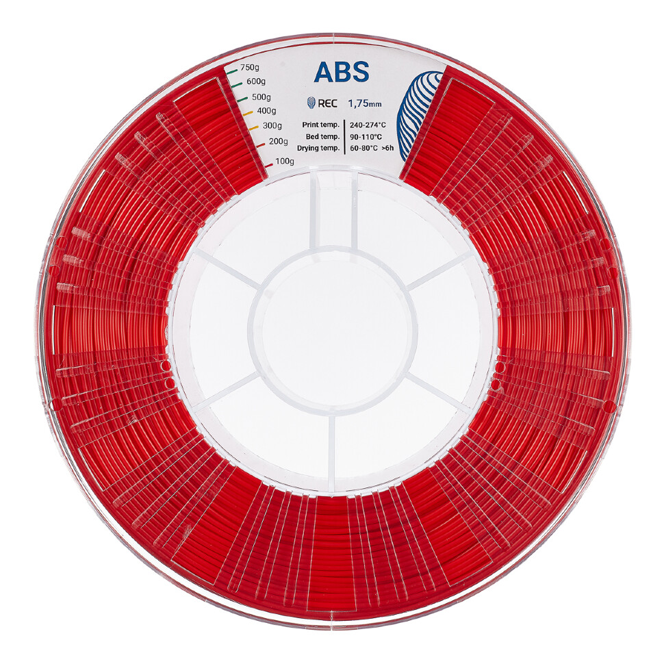 ABS пластик REC 1.75мм красный