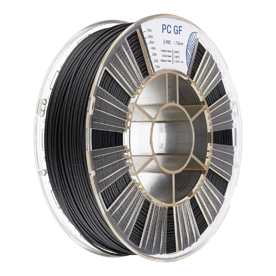 PC GF пластик REC 1.75мм чёрный