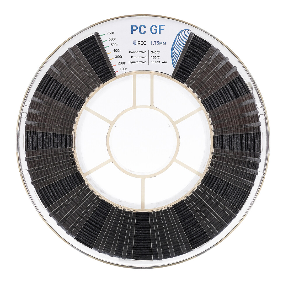 PC GF пластик REC 1.75мм чёрный