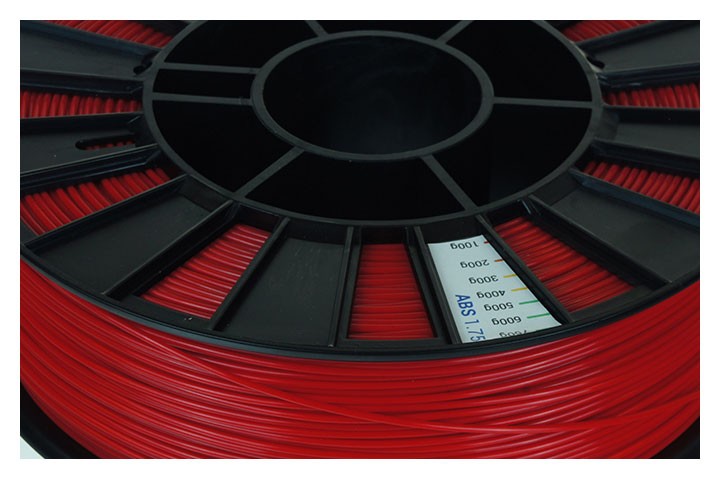 ABS plastic REC 1.75 mm bright red