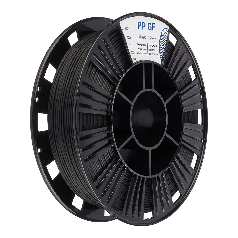 PP GF plastic REC 1.75mm black