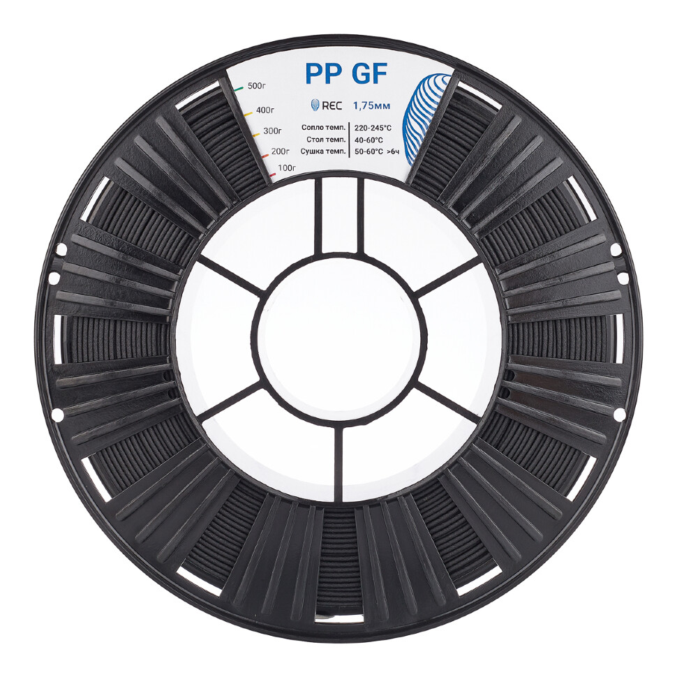 PP GF plastic REC 1.75mm black
