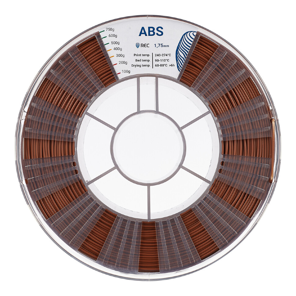 ABS пластик REC 1.75мм коричневый