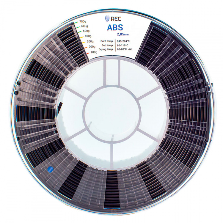 ABS plastic REC 2.85 mm black