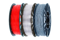 Комплект ABS серебристый, Relax прозрачный, PLA красный