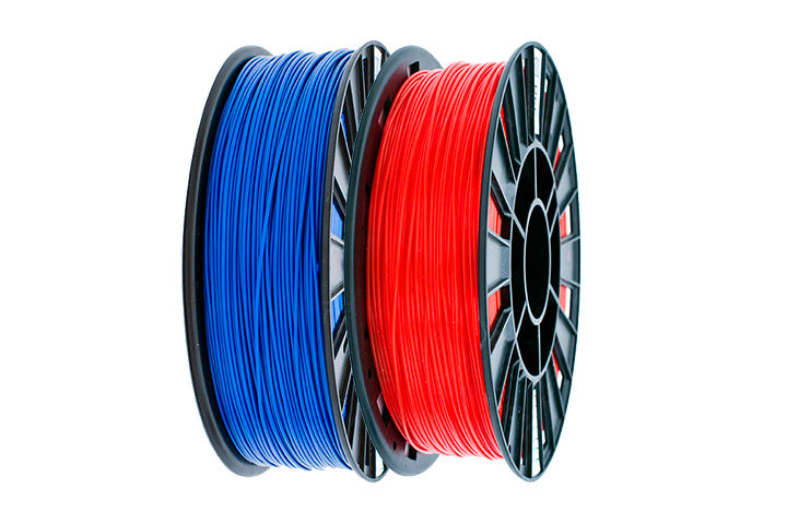 Set of ABS blue, PLA red