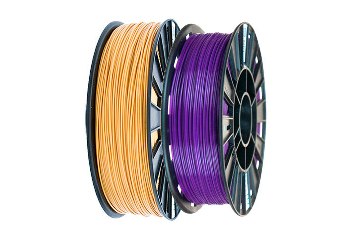 Set of ABS gold, PLA purple