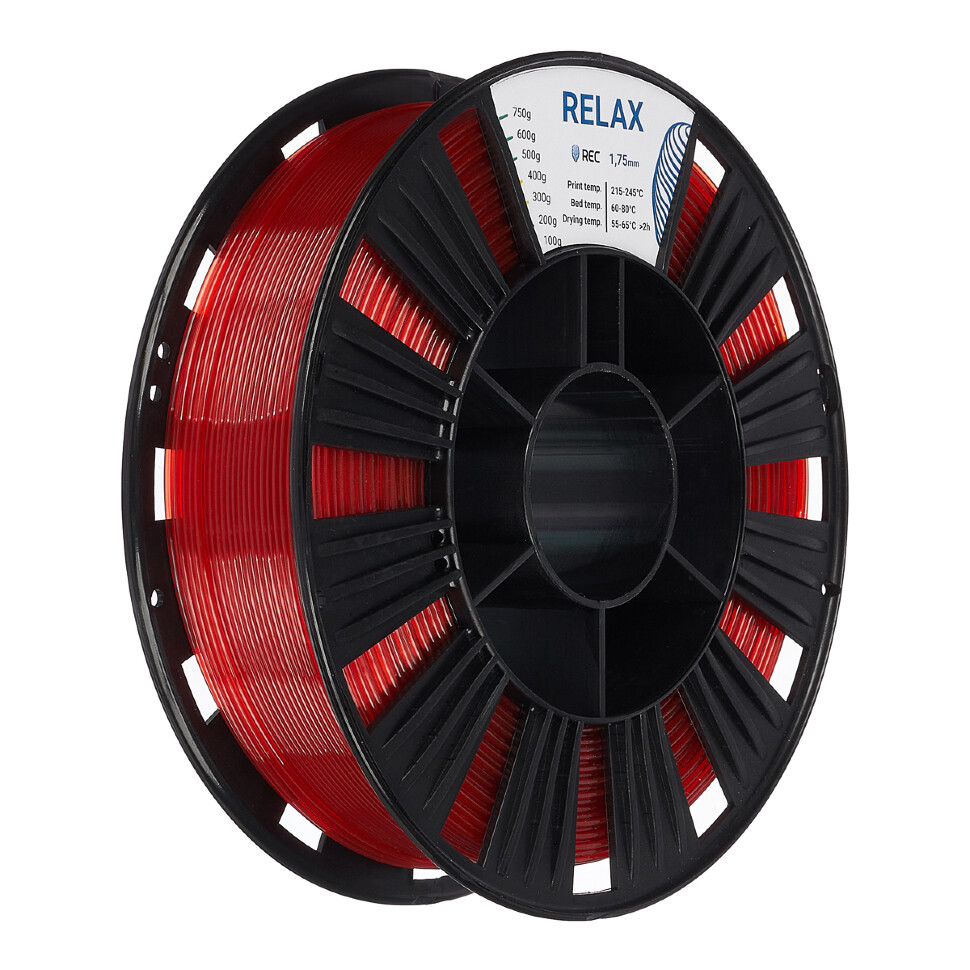 RELAX plastic REC 1.75mm transparent-Red