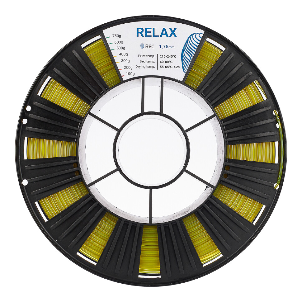 RELAX пластик REC 1.75мм прозрачный-желтый