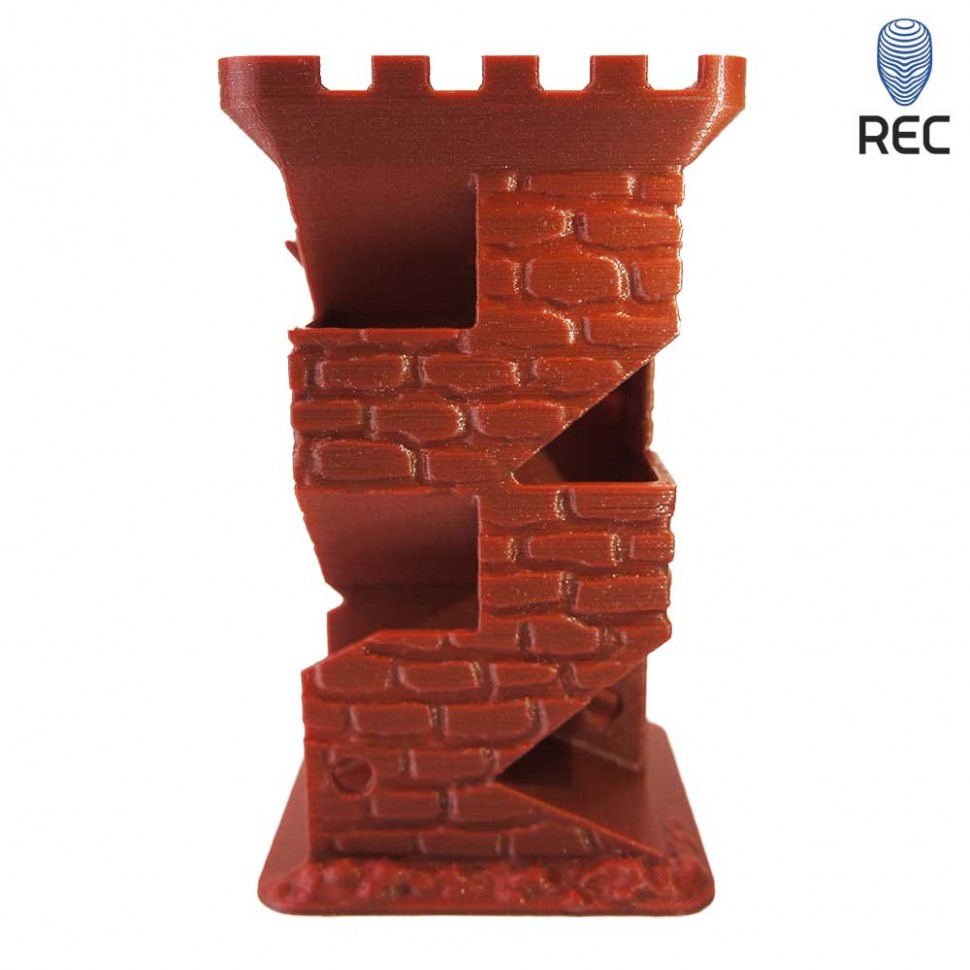 PLA plastic REC 1.75 mm brick metallic