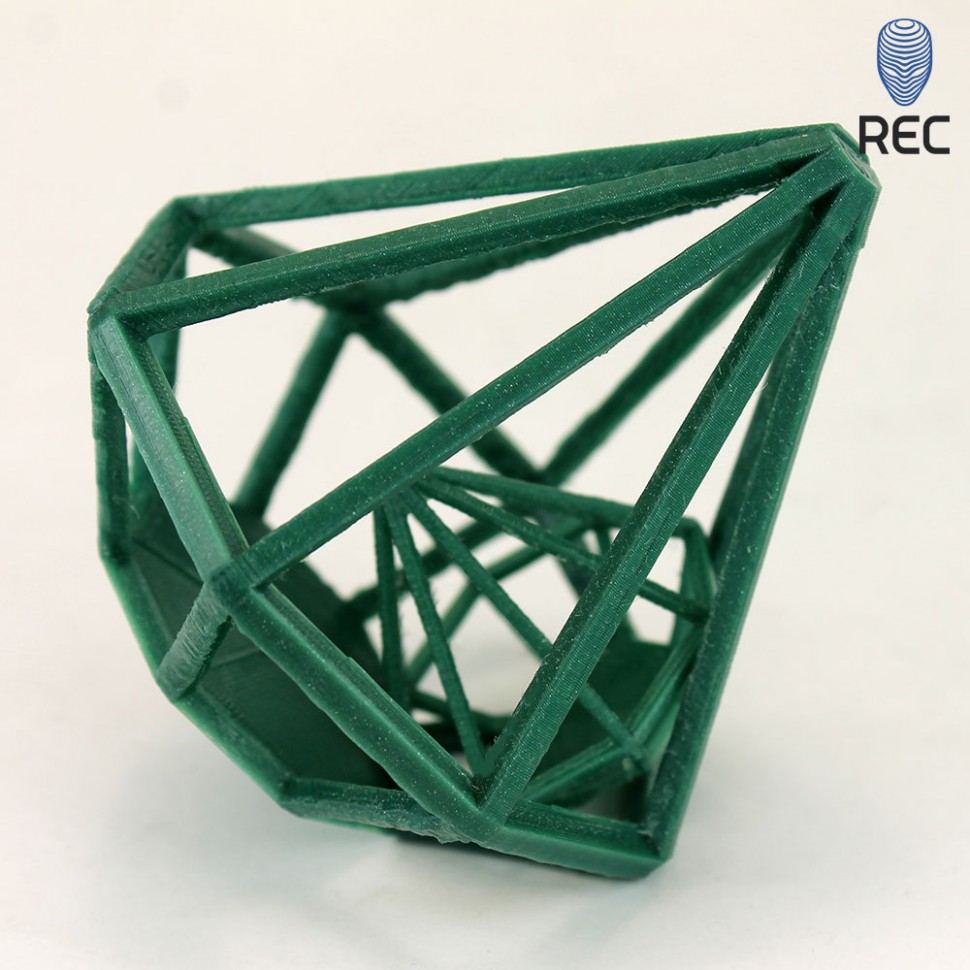 PLA пластик REC 1.75мм зеленый металлик