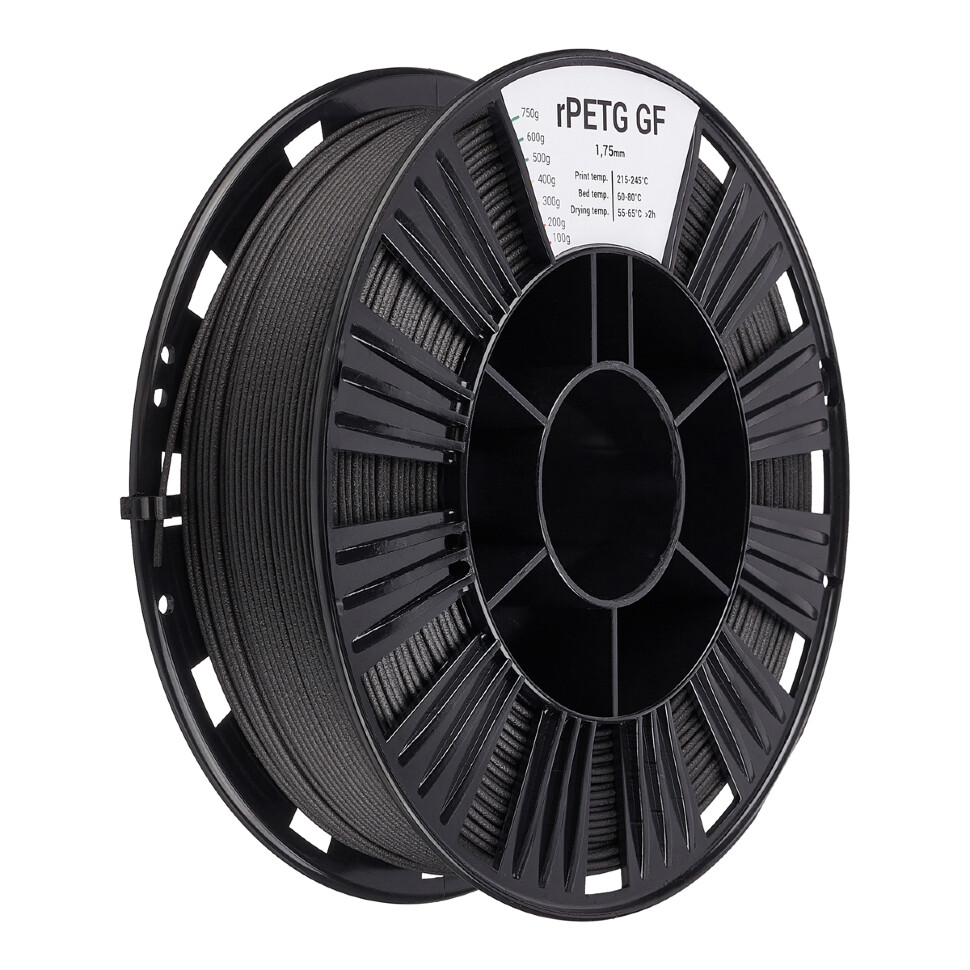 rPETG GF пластик 1.75мм черный