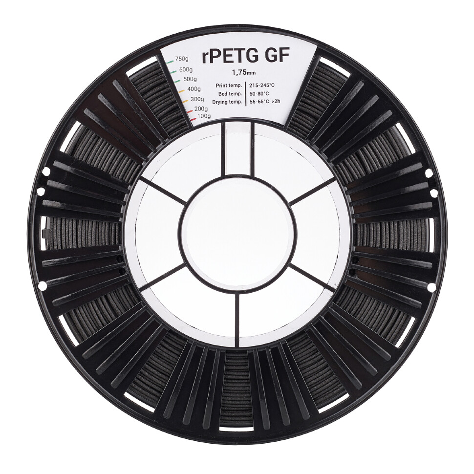 rPETG GF пластик 1.75мм черный