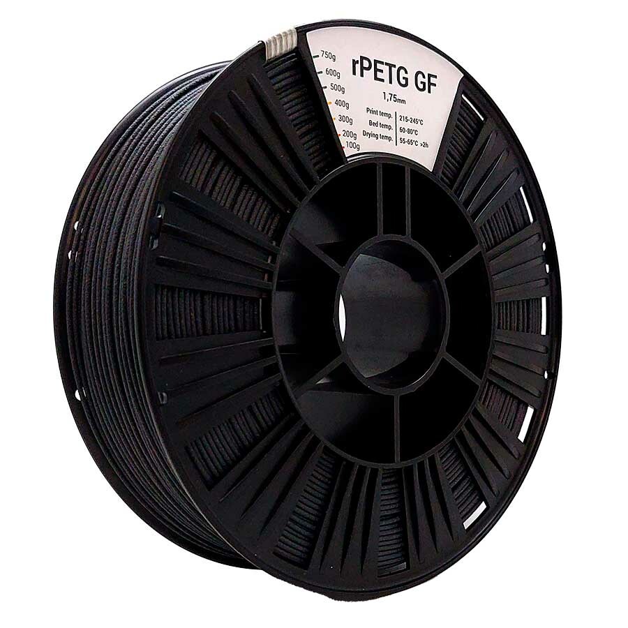 rPETG GF plastic 1.75mm black 2kg