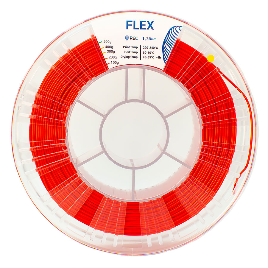FLEX plastic REC 1.75 mm red