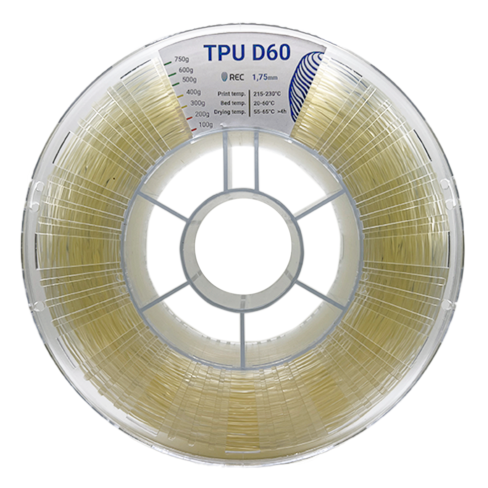 TPU D60 пластик REC 1.75мм натуральный