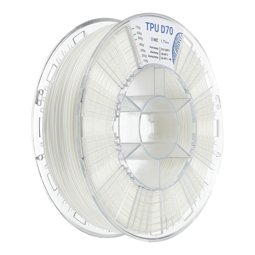 TPU D70 пластик REC 1.75мм белый