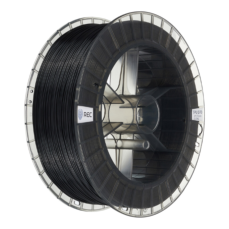 TPU D70 Plastic REC 1.75mm Black 2kg