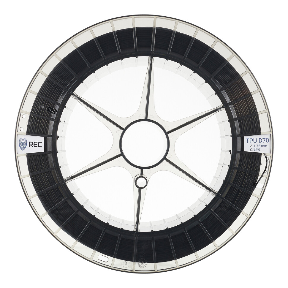 TPU D70 Plastic REC 1.75mm Black 2kg